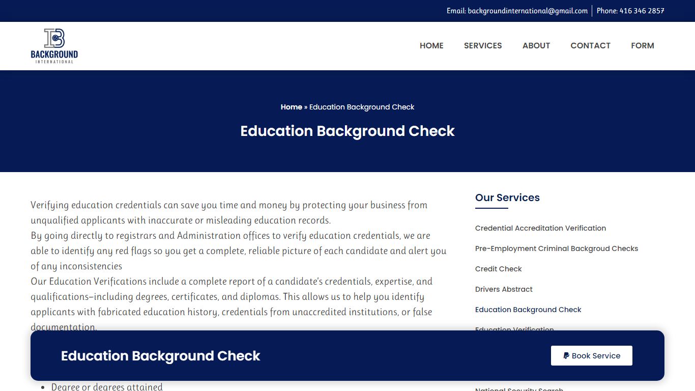 Education Background Check - Background International