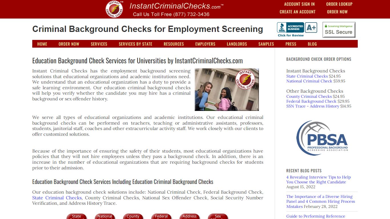 Education Background Checks for Colleges and Universities